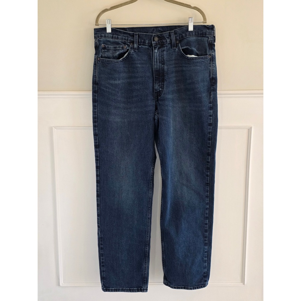 Levis 550 Relaxed Fit‎ Jeans Mens 36x32 Dark Wash Indigo Tapered Leg 00550-0072